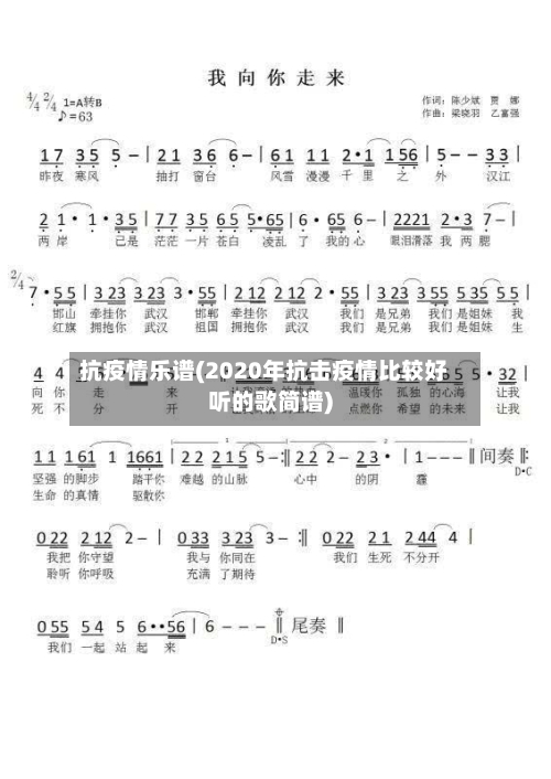 抗疫情乐谱(2020年抗击疫情比较好听的歌简谱)-第2张图片