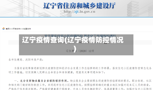 辽宁疫情查询(辽宁疫情防控情况)