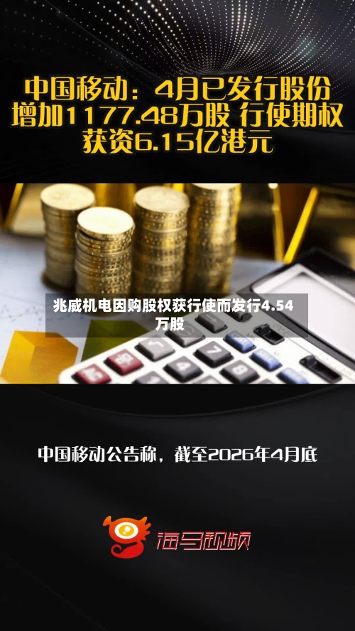 兆威机电因购股权获行使而发行4.54万股