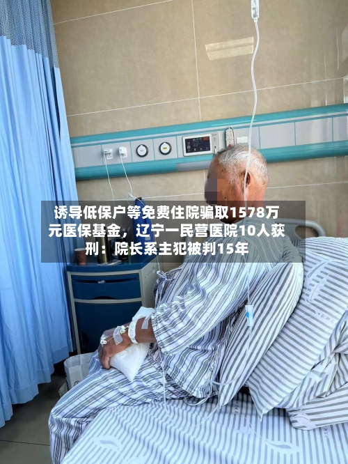 诱导低保户等免费住院骗取1578万元医保基金，辽宁一民营医院10人获刑：院长系主犯被判15年-第2张图片