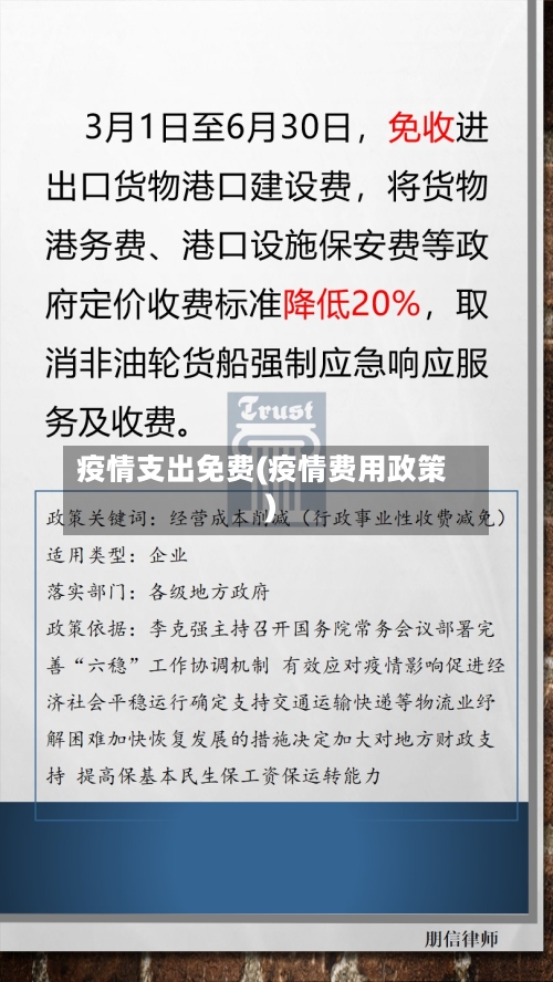 疫情支出免费(疫情费用政策)