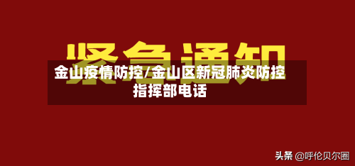 金山疫情防控/金山区新冠肺炎防控指挥部电话-第2张图片