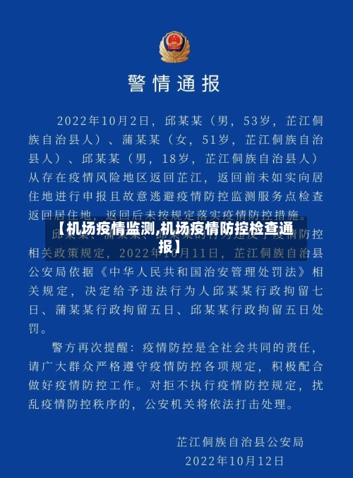 【机场疫情监测,机场疫情防控检查通报】-第2张图片