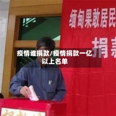 疫情谁捐款/疫情捐款一亿以上名单