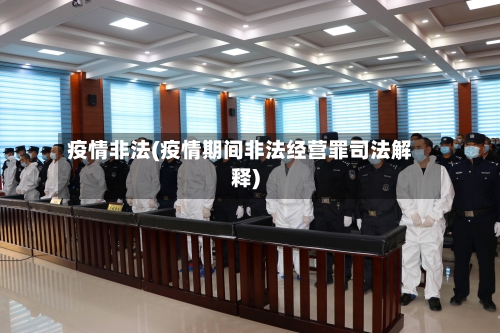 疫情非法(疫情期间非法经营罪司法解释)-第2张图片