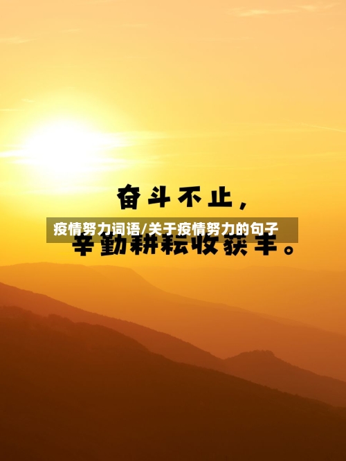疫情努力词语/关于疫情努力的句子