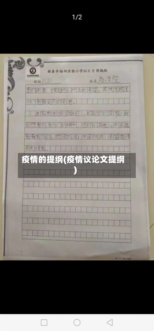 疫情的提纲(疫情议论文提纲)-第2张图片