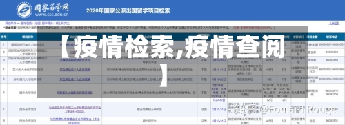 【疫情检索,疫情查阅】