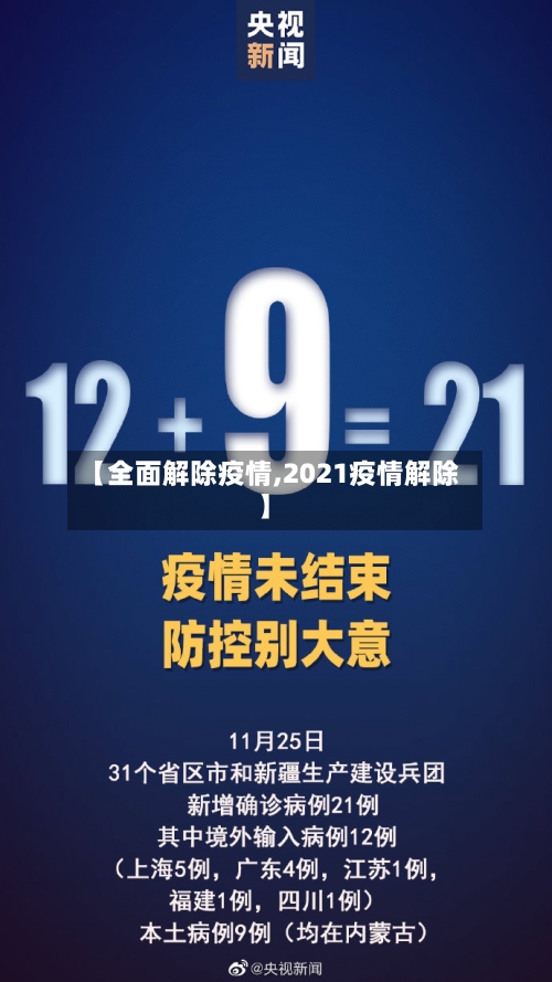 【全面解除疫情,2021疫情解除】