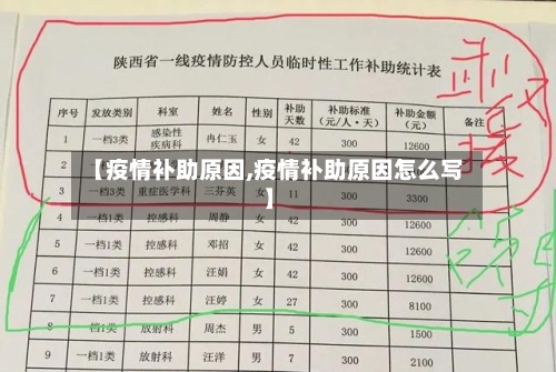 【疫情补助原因,疫情补助原因怎么写】-第2张图片