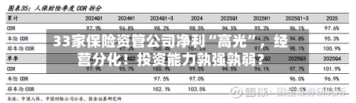 33家保险资管公司净利“高光”	，经营分化！投资能力孰强孰弱？-第3张图片