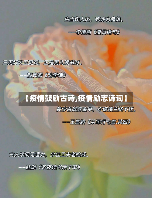 【疫情鼓励古诗,疫情励志诗词】-第2张图片