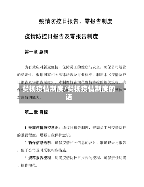 赞扬疫情制度/赞扬疫情制度的话