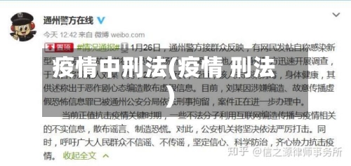 疫情中刑法(疫情 刑法)-第2张图片