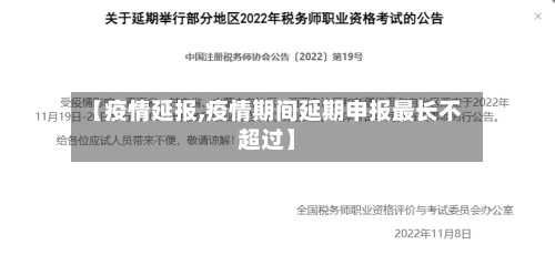 【疫情延报,疫情期间延期申报最长不超过】-第2张图片