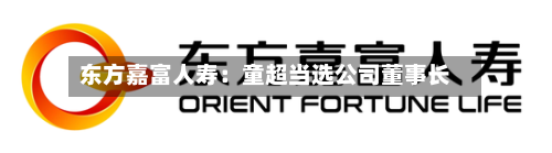 东方嘉富人寿：童超当选公司董事长