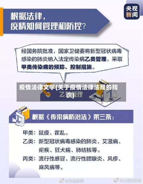 疫情法律文字(关于疫情法律法规的知识)-第3张图片