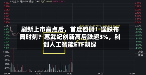 刷新上市高点后，首度回调！逢跌布局时刻？寒武纪创新高后跌超3%，科创人工智能ETF飘绿