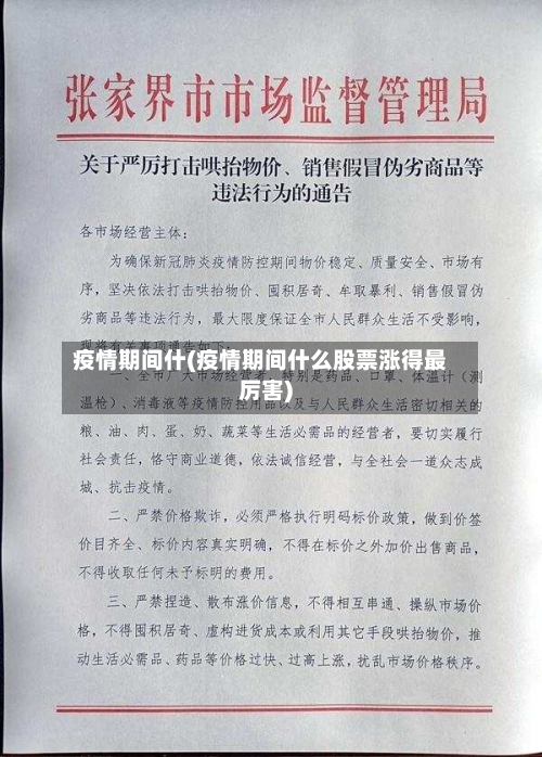 疫情期间什(疫情期间什么股票涨得最厉害)