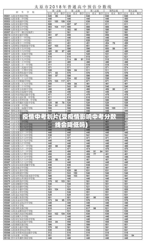 疫情中考划片(受疫情影响中考分数线会降低吗)