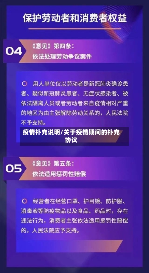 疫情补充说明/关于疫情期间的补充协议