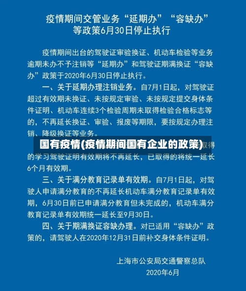 国有疫情(疫情期间国有企业的政策)