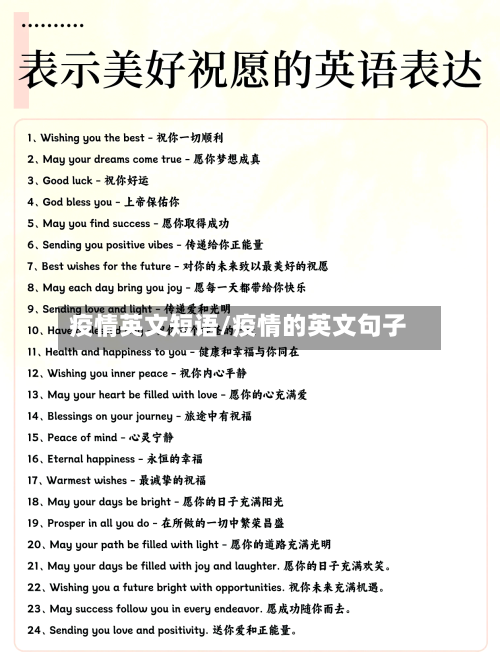 疫情英文短语/疫情的英文句子