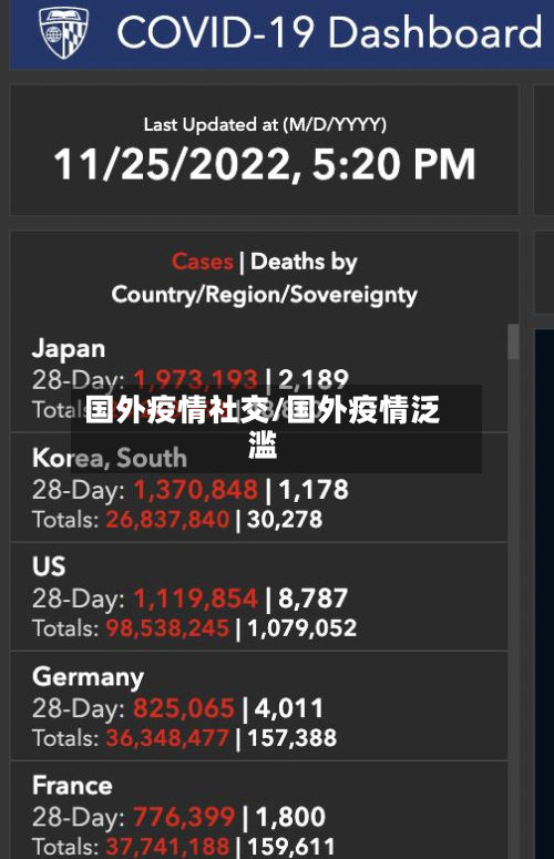 国外疫情社交/国外疫情泛滥