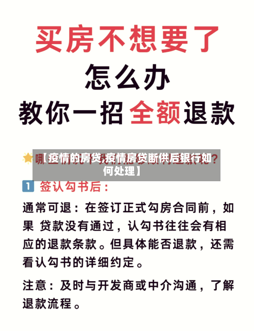 【疫情的房贷,疫情房贷断供后银行如何处理】