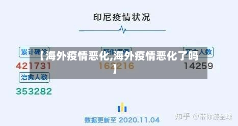 【海外疫情恶化,海外疫情恶化了吗】