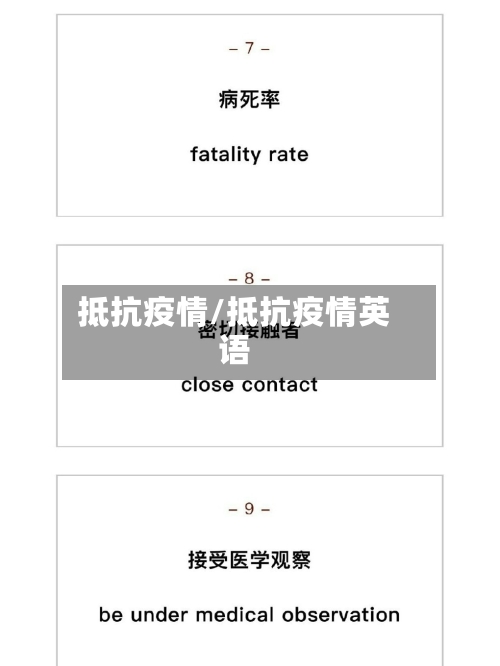 抵抗疫情/抵抗疫情英语