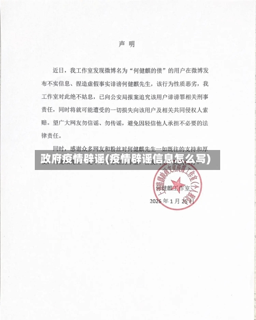 政府疫情辟谣(疫情辟谣信息怎么写)
