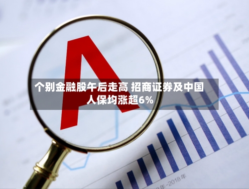 个别金融股午后走高 招商证券及中国人保均涨超6%