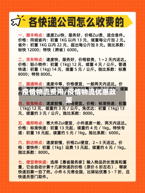 疫情物流费用/疫情物流优惠政策