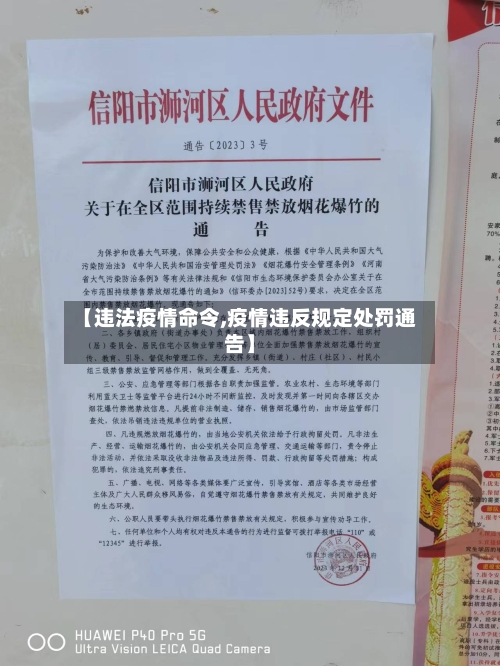 【违法疫情命令,疫情违反规定处罚通告】