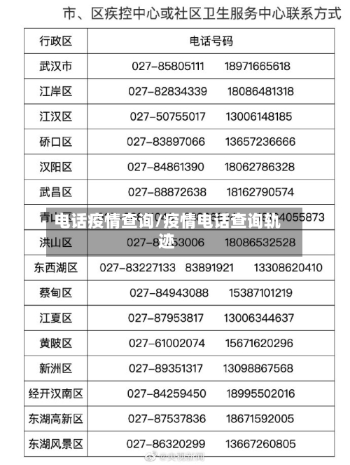 电话疫情查询/疫情电话查询轨迹