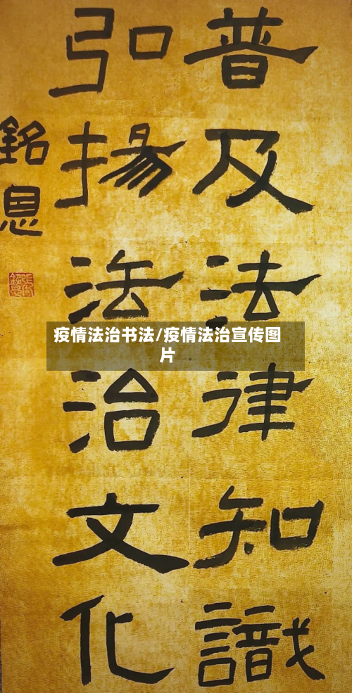 疫情法治书法/疫情法治宣传图片