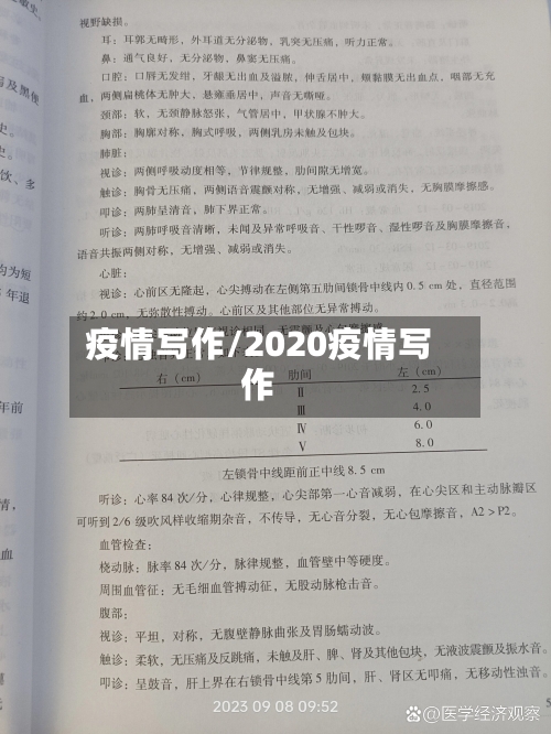 疫情写作/2020疫情写作