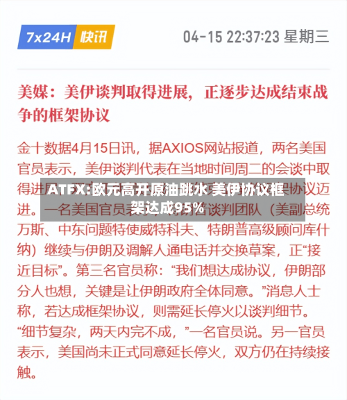 ATFX:欧元高开原油跳水 美伊协议框架达成95%