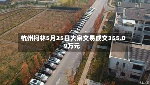 杭州柯林5月25日大宗交易成交355.09万元