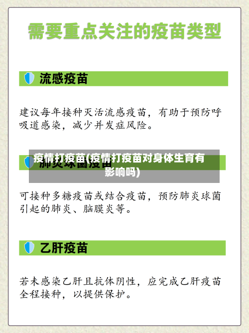 疫情打疫苗(疫情打疫苗对身体生育有影响吗)
