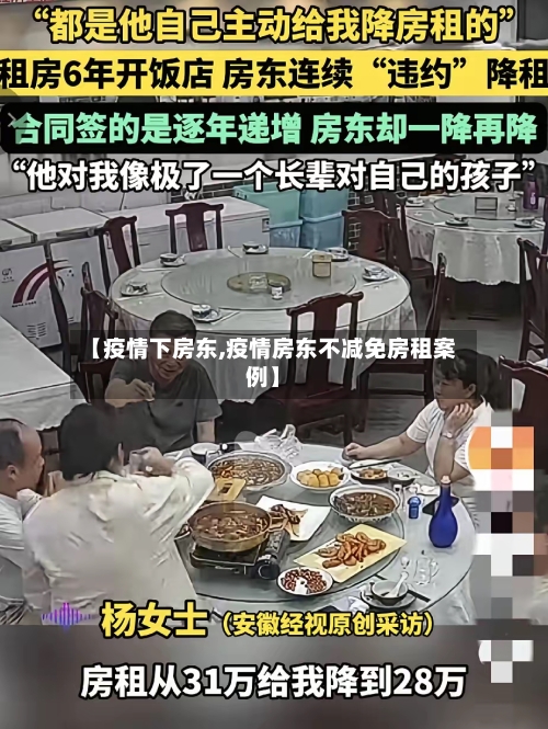 【疫情下房东,疫情房东不减免房租案例】