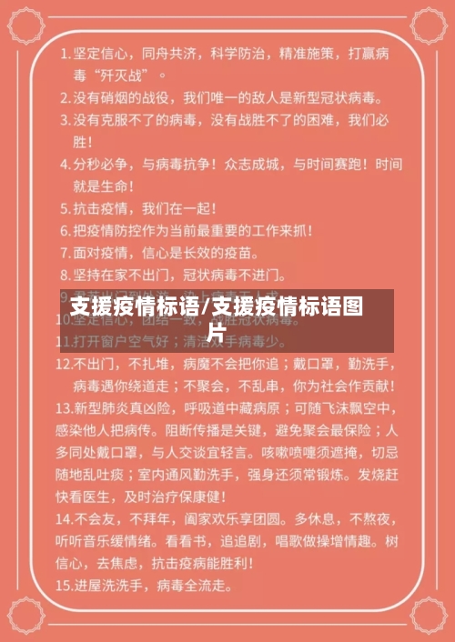 支援疫情标语/支援疫情标语图片