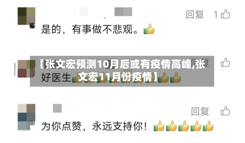【张文宏预测10月后或有疫情高峰,张文宏11月份疫情】