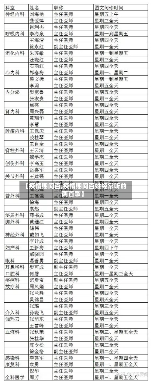 【疫情期间百,疫情期间百姓经常听的两首歌】