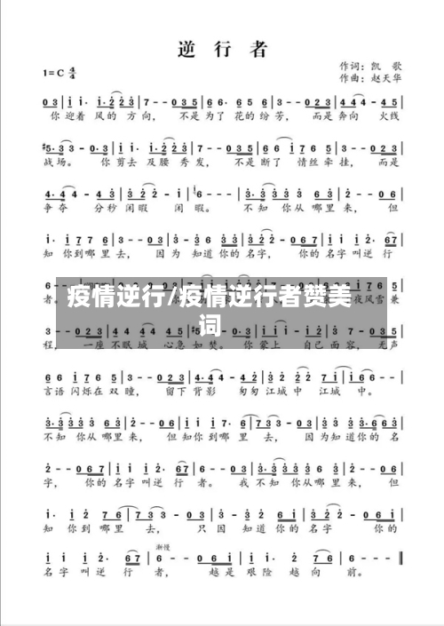 疫情逆行/疫情逆行者赞美词