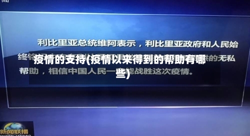 疫情的支持(疫情以来得到的帮助有哪些)