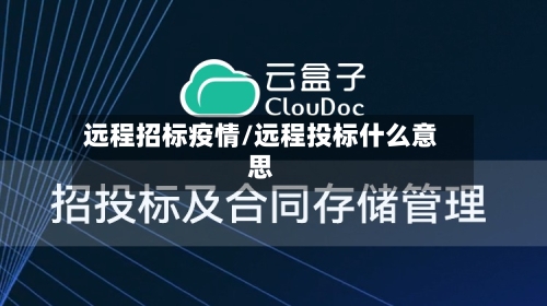 远程招标疫情/远程投标什么意思
