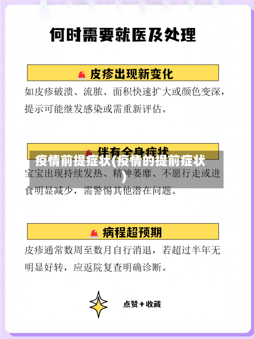 疫情前提症状(疫情的提前症状)