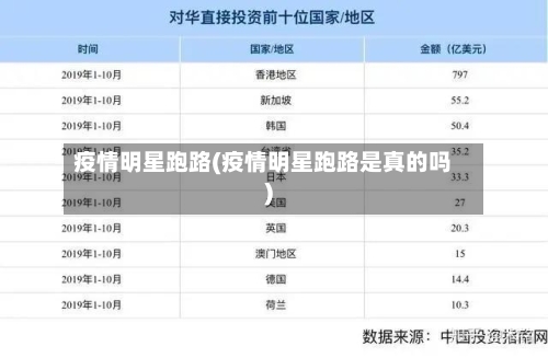 疫情明星跑路(疫情明星跑路是真的吗)